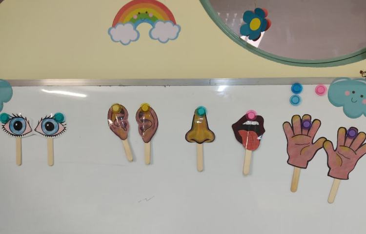 انجام بازی مربوط به حواس پنجگانه در کلاس علوم به زبان انگلیسی 2