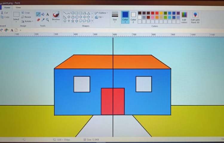 انجام تمرین صفحه 26 کتاب رایانه، کار با ابزار سطل رنگ و قطره چکان