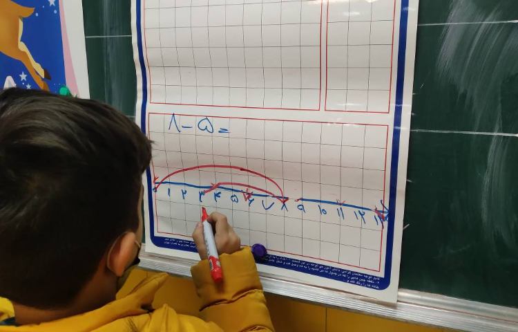 :انجام جمع و تفریق روی محور توسط دانش آموزان 2