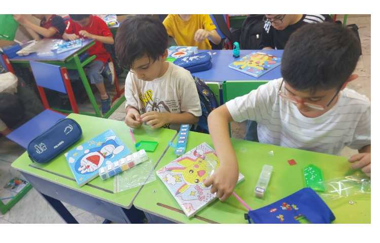 انجام فعالیت تابلو الماسی در زنگ دست سازه ها 3