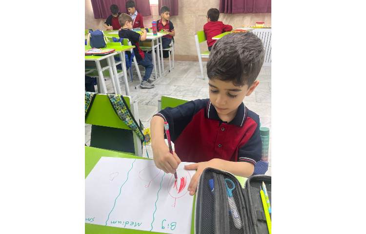 انجام فعالیت big apple جهت تقویت و دوره ی شناسایی سه سایز big,small و medium 1