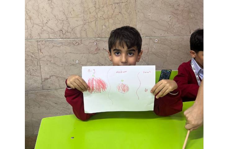 انجام فعالیت big apple جهت تقویت و دوره ی شناسایی سه سایز big,small و medium 4