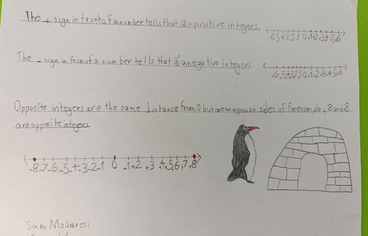 انجام فعالیت زبان‌آموزان در زنگ Math 2