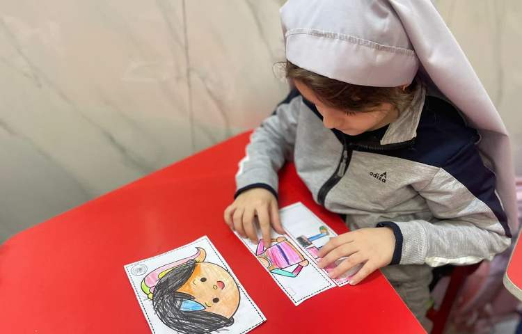 انجام فعالیت مربوط به Parts of body 2