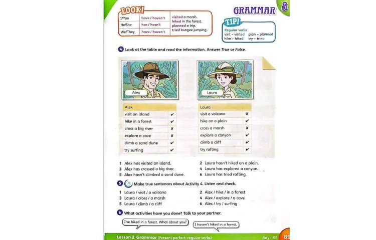 انجام فعالیت‌های بخش Grammar در زنگ General English 3