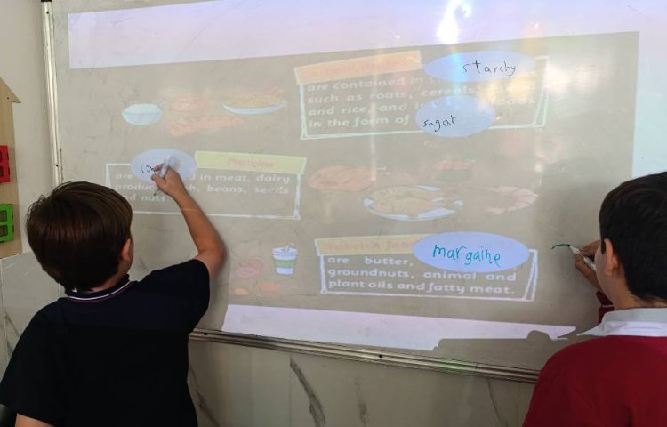 انجام فعالیت‌های کتاب و ارائه‌ی دانش‌آموزان در زنگ Science 2