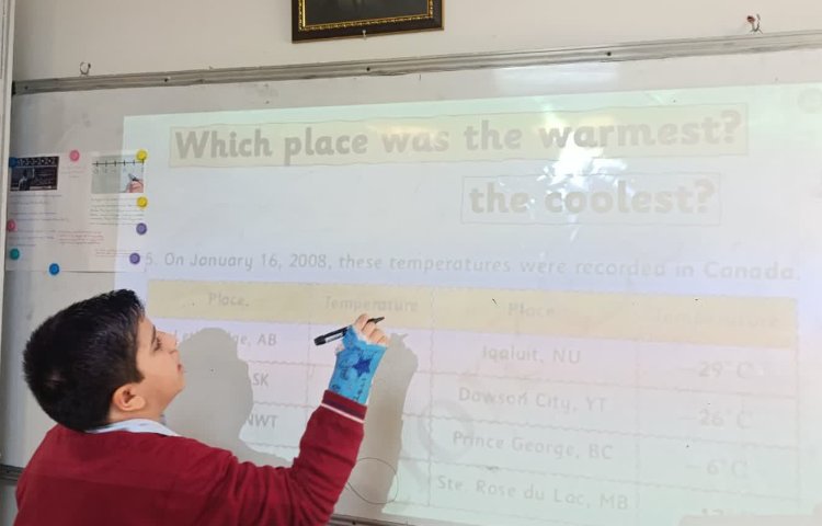 انجام فعالیت‌های کتاب و تمرین مبحث integers در زنگ Math 4