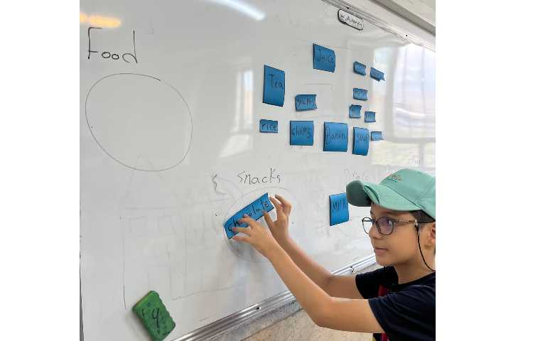 انجام فعالیت look and pick و دسته بندی خوراکی های مختلف 5