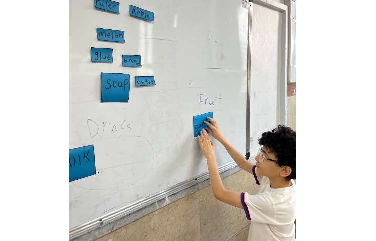 انجام فعالیت look and pick و دسته بندی خوراکی های مختلف 6