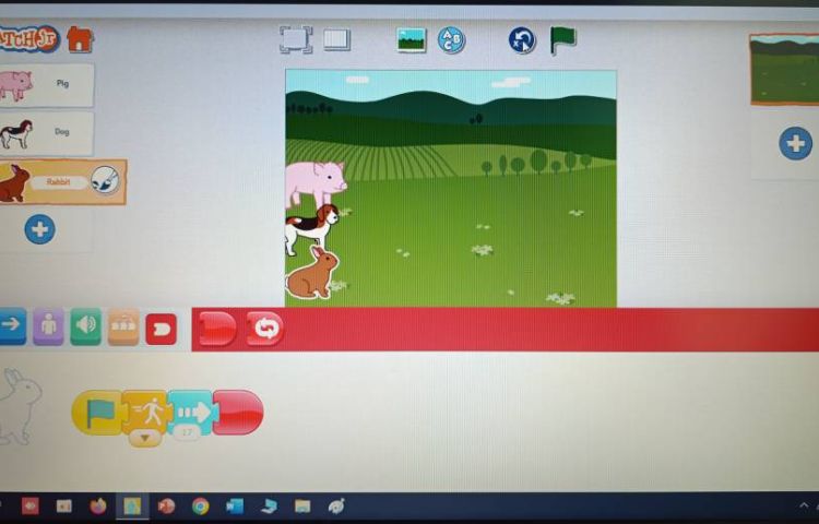 انجام پروژه شماره دو اسکرچ جونیور مسابقه حیوانات 1