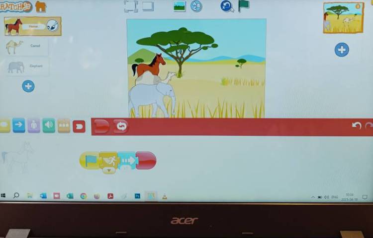 انجام پروژه شماره دو اسکرچ جونیور مسابقه حیوانات 1