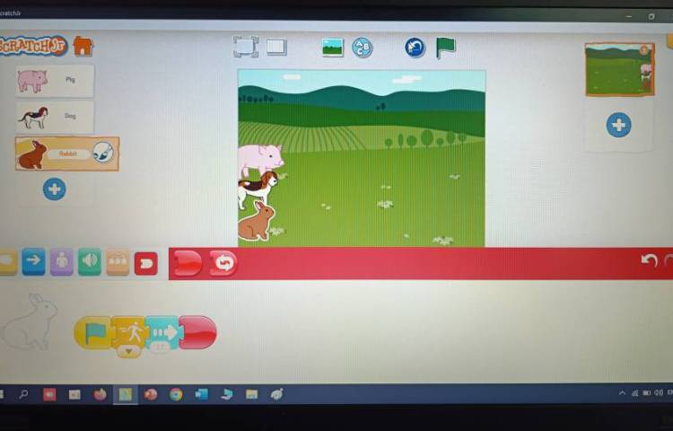 انجام پروژه شماره دو اسکرچ جونیور مسابقه حیوانات 2