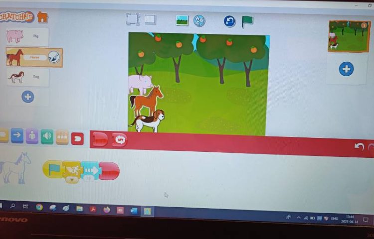 انجام پروژه شماره دو اسکرچ جونیور مسابقه حیوانات 2