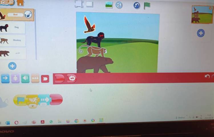 انجام پروژه شماره دو اسکرچ جونیور مسابقه حیوانات 2