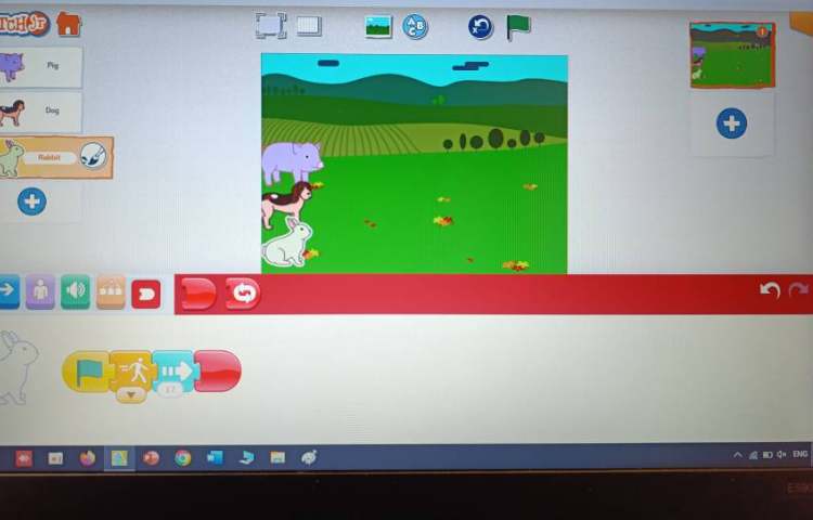 انجام پروژه شماره دو اسکرچ جونیور مسابقه حیوانات 3