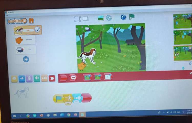 انجام پروژه شماره دو اسکرچ جونیور مسابقه حیوانات 5