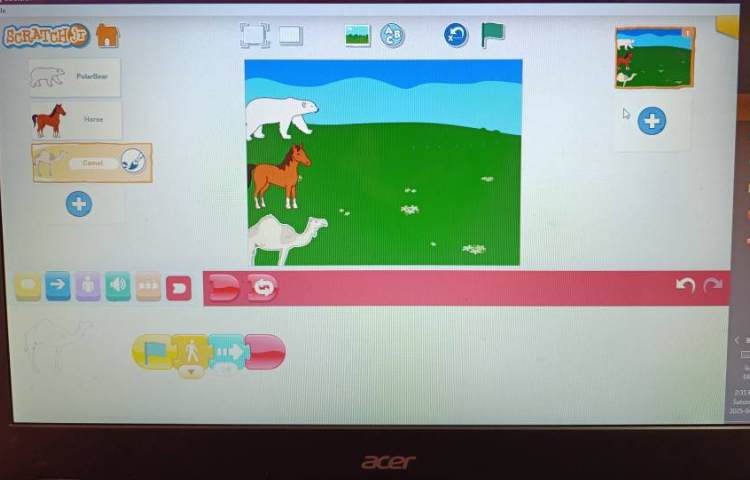 انجام پروژه شماره دو اسکرچ جونیور مسابقه حیوانات 6