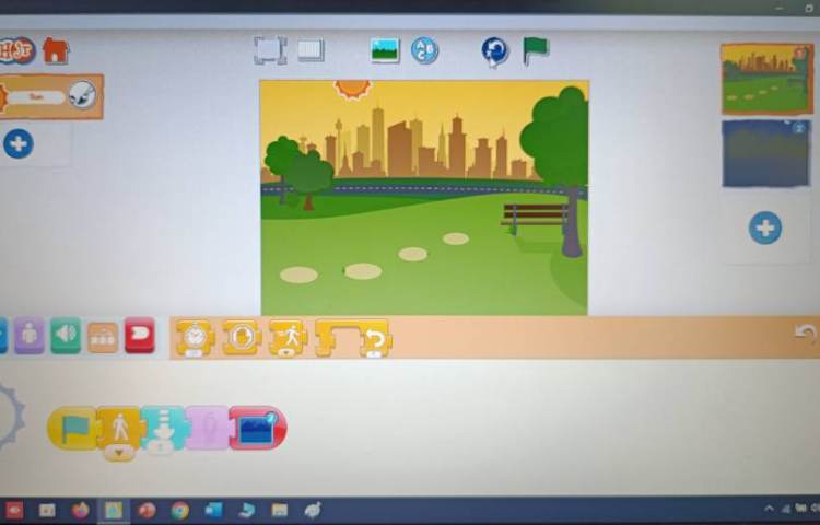 انجام پروژه شماره سه و چهار اسکرچ جونیور غروب آفتاب طلوع ماه 1