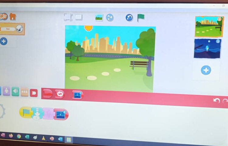 انجام پروژه شماره سه و چهار اسکرچ جونیور غروب آفتاب طلوع ماه 2