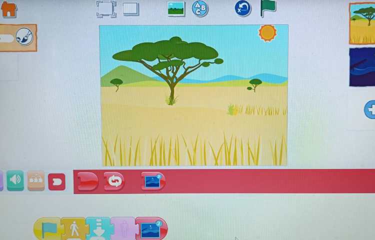 انجام پروژه شماره سه و چهار اسکرچ جونیور غروب آفتاب طلوع ماه