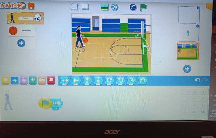 انجام پروژه شماره شش اسکرچ جونیور بازی بسکتبال 1