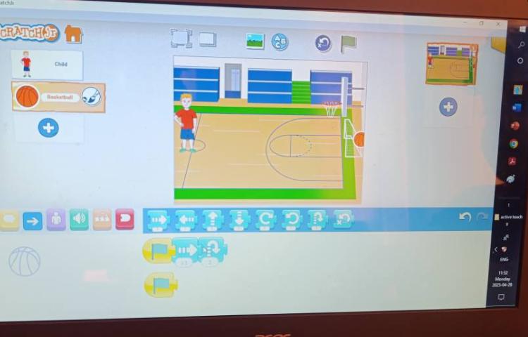 انجام پروژه شماره شش اسکرچ جونیور بازی بسکتبال 1