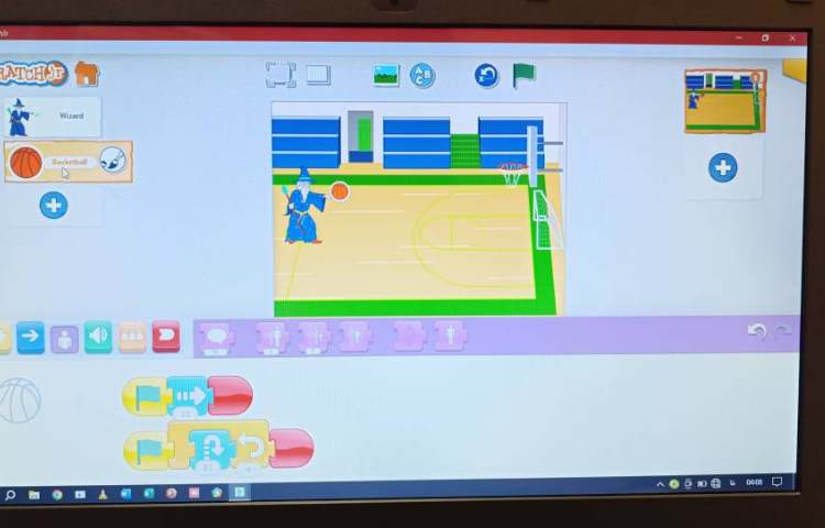 انجام پروژه شماره شش اسکرچ جونیور بازی بسکتبال 1