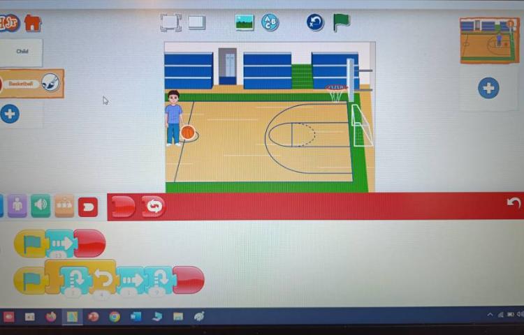 انجام پروژه شماره شش اسکرچ جونیور بازی بسکتبال 2