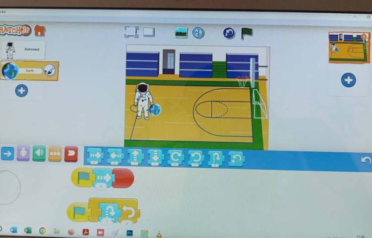 انجام پروژه شماره شش اسکرچ جونیور بازی بسکتبال 3