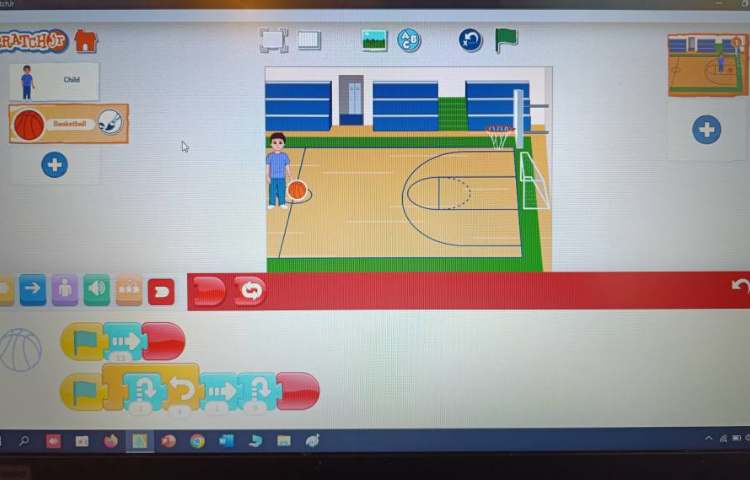 انجام پروژه شماره شش اسکرچ جونیور بازی بسکتبال 3