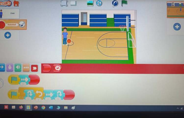 انجام پروژه شماره شش اسکرچ جونیور بازی بسکتبال 3