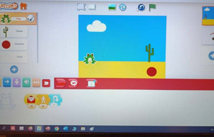 انجام پروژه شماره نه اسکرچ جونیور بازی پرش 7