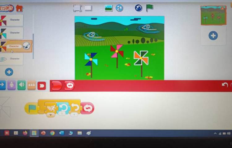 انجام پروژه شماره پنج اسکرچ جونیور باد و فرفره 3