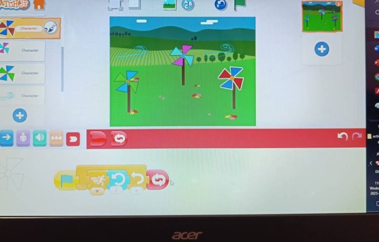 انجام پروژه شماره پنج اسکرچ جونیور باد و فرفره 5