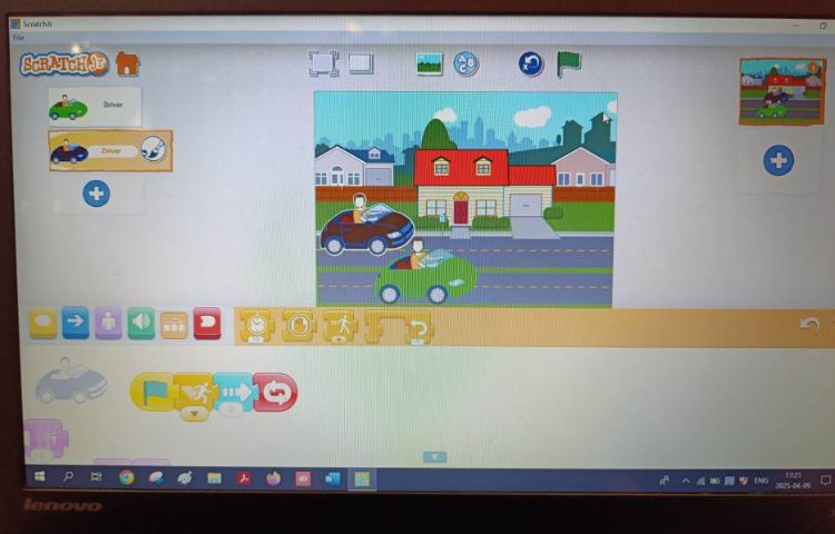 انجام پروژه شماره یک اسکرچ جونیور حرکت ماشین در خیابان 1