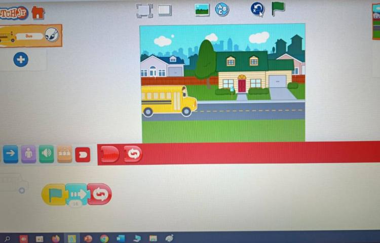 انجام پروژه شماره یک اسکرچ جونیور حرکت ماشین در خیابان 2