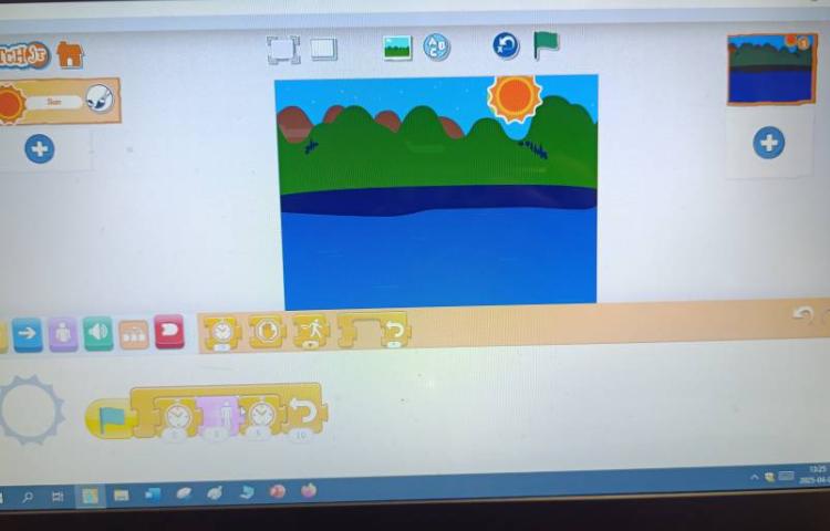 انجام پروژه شماره یک اسکرچ جونیور چرخه آب 1