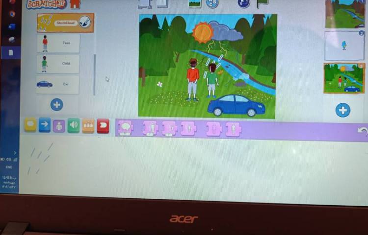 انجام پروژه شماره یک اسکرچ جونیور چرخه آب 1