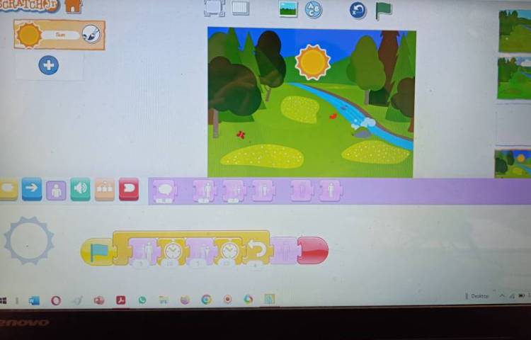 انجام پروژه شماره یک اسکرچ جونیور چرخه آب 2