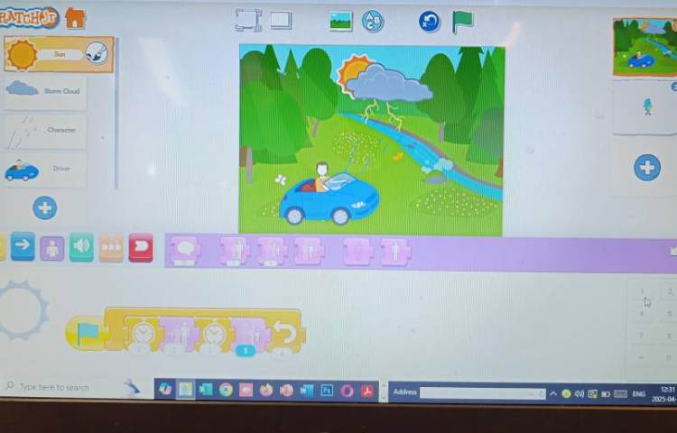 انجام پروژه شماره یک اسکرچ جونیور چرخه آب 3