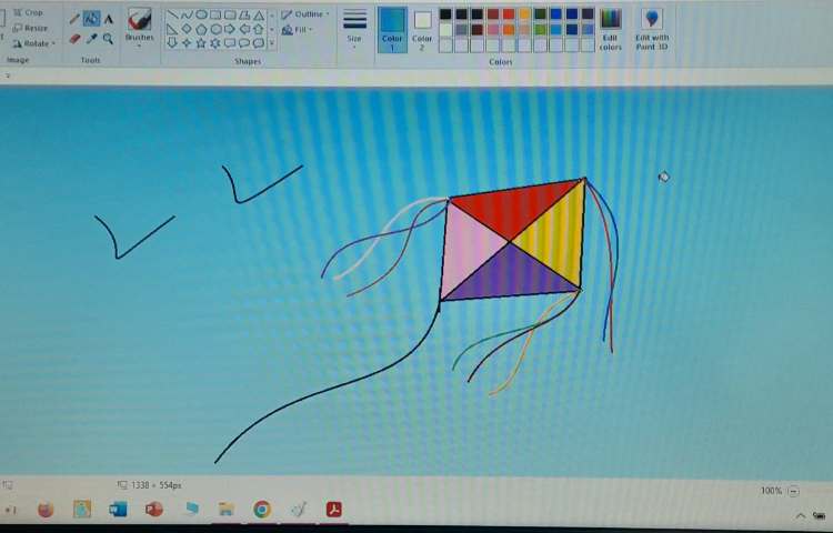 انجام پروژه شماره یک (نقاشی با خط راست و خط خمیده و سطل رنگ) 1