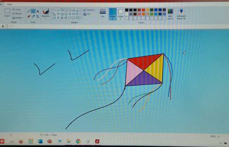 انجام پروژه شماره یک (نقاشی با خط راست و خط خمیده و سطل رنگ) 1