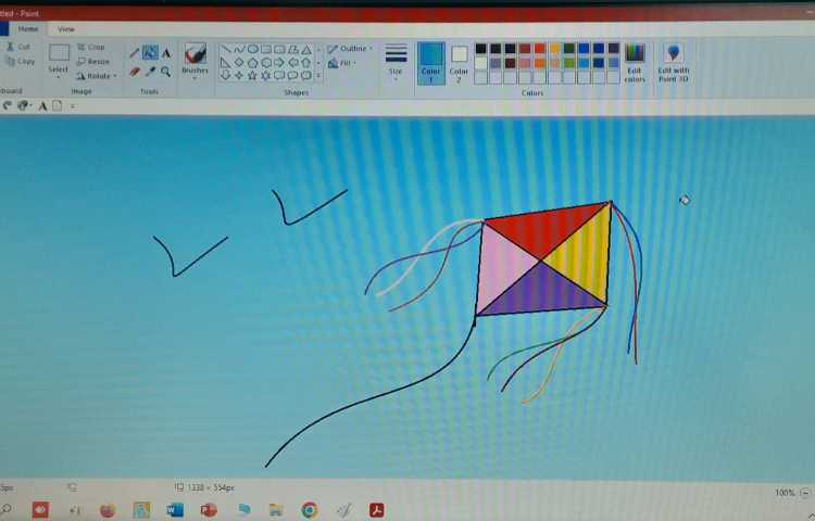 انجام پروژه شماره یک (نقاشی با خط راست و خط خمیده و سطل رنگ)