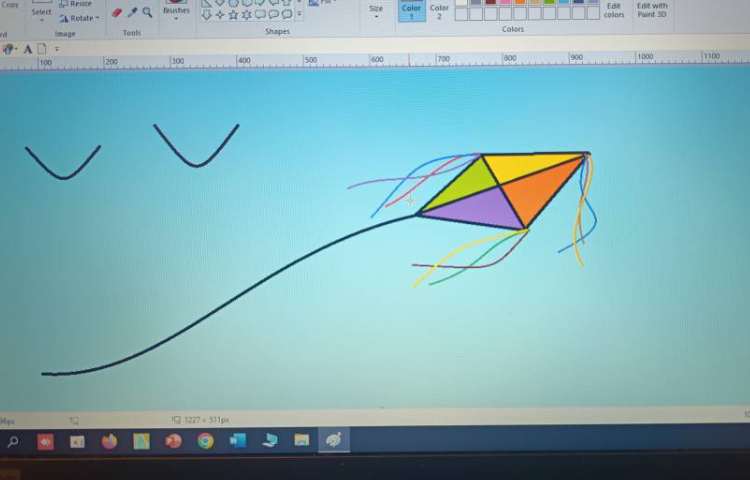 انجام پروژه شماره یک کتاب رایانه ( نقاشی بادبادک ) 1