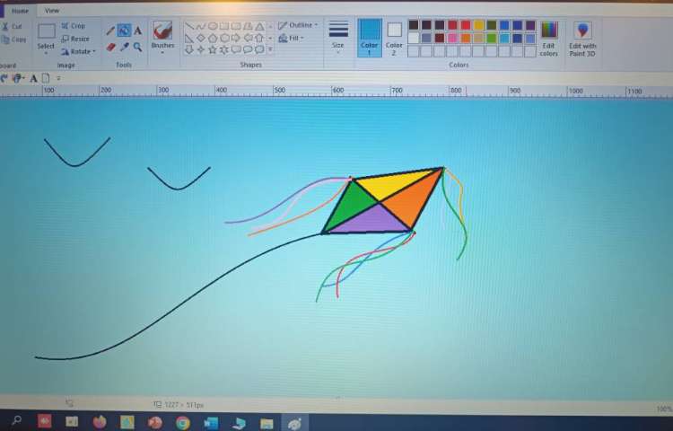 انجام پروژه شماره یک کتاب رایانه ( نقاشی بادبادک )
