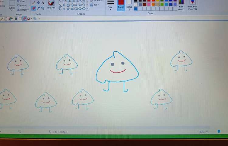 انجام پروژه شماره 3 کتاب رایانه، کشیدن قطره باران 1