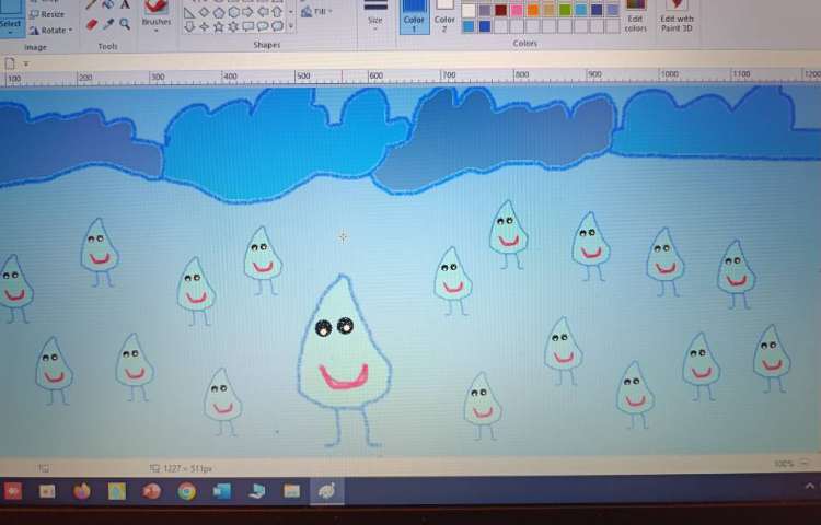 انجام پروژه شماره 3 کتاب رایانه، کشیدن قطره باران 4