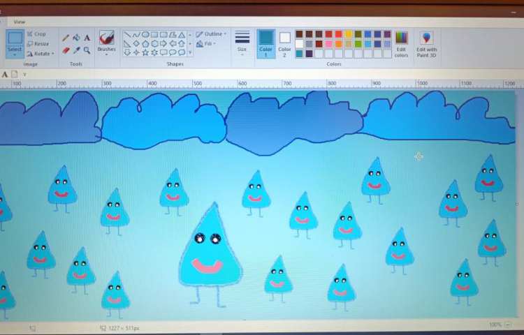 انجام پروژه شماره 3 کتاب رایانه، کشیدن قطره باران 6