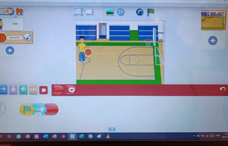 انجام پروژه های شماره شش و هشت اسکرچ جونیور بازی بسکتبال و سگ سخنگو 4