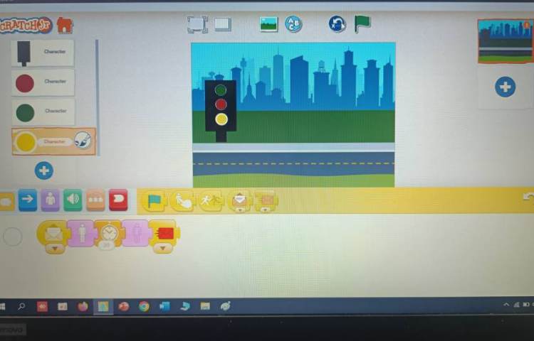 انجام پروژه های شماره شش و هشت اسکرچ جونیور چراغ راهنمایی و زیر دریا 3